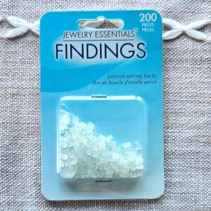 Clear Earring Backs, Set Of 200, FREE WITH BUNDLE